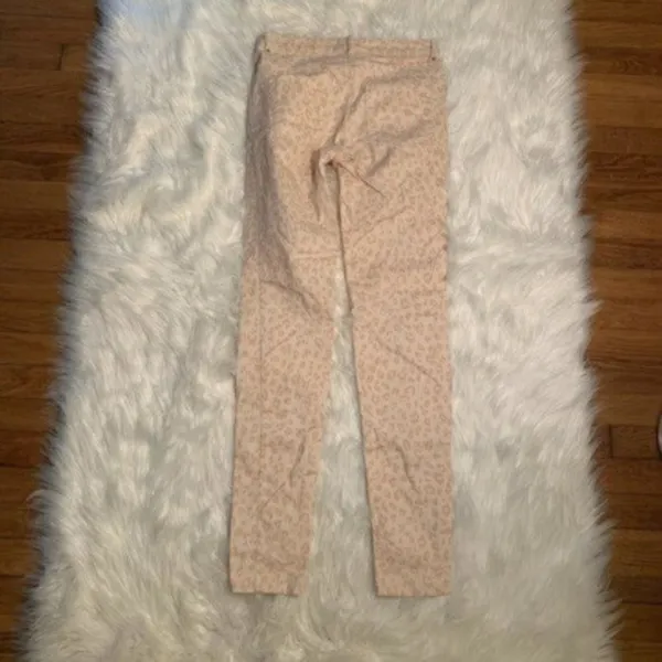 H&M Women's Size 6 Skinny Jeans Light Pink Animal Print Cheetah‎ Print Cotton - Image 7
