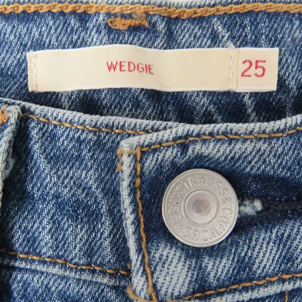 Levi's Wedgie High Rise Straight Leg Jeans Dark Wash Size 25 NWT - Image 5