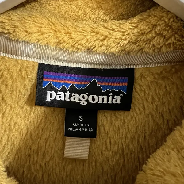 Patagonia Women's Small Re-Tool Snap-T Polartec Pullover Mustard Yellow Gold - Image 8