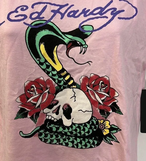 NWT Ed Hardy pink Cobra tshirt size M - Image 2