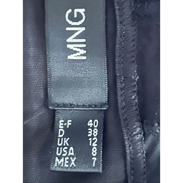 MNG Mango Women’s Wide Leg Black Trousers Size 8 (6172) - Image 7