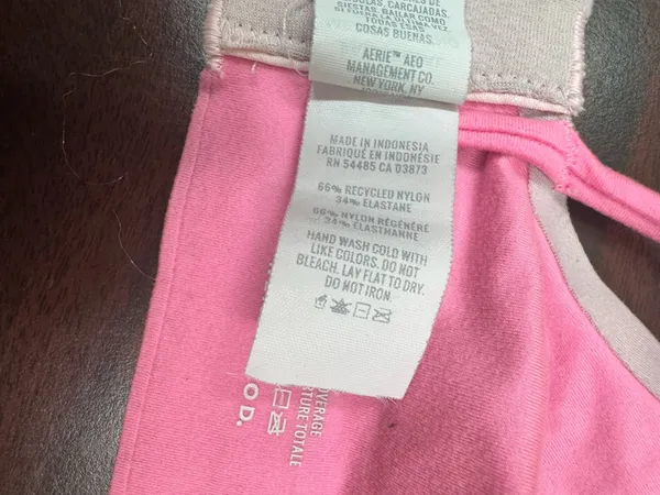 Aerie Two Toned Pink Sunnie Full Coverage Lightly Lined Bra Size 32C - Image 6