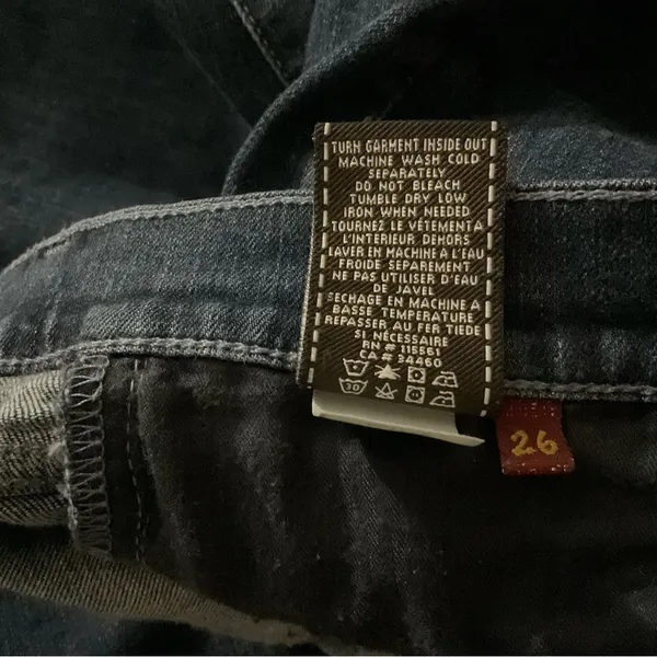 7 For All Mankind 7FAM Straight Leg Denim Jeans 26 Classic Casual Preppy Indie - Image 10
