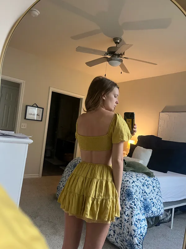 Yellow sky to moon mini dress - Image 3