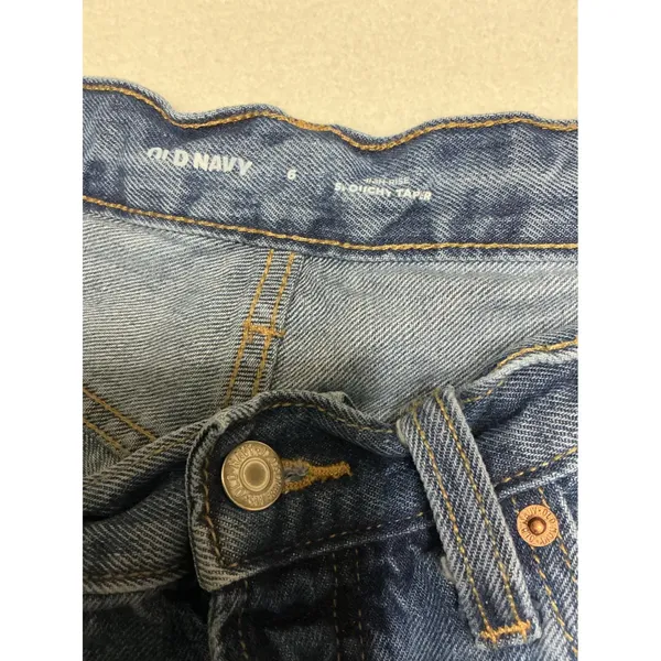 Old Navy Womens Size 6 High Rise Slouchy Taper Mom Jeans 100% Cotton Blue Denim - Image 4