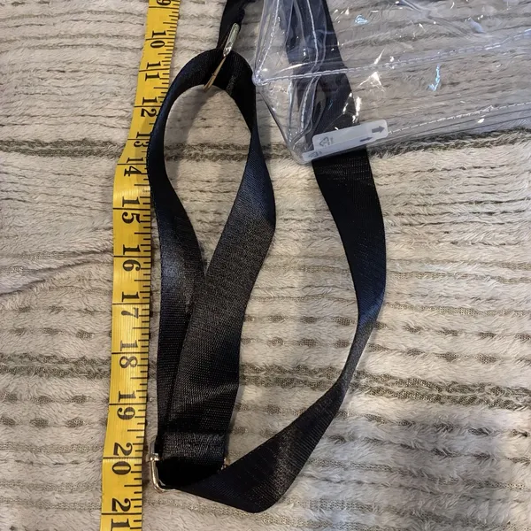 Clear White Crossbody Bag Rectangle Solid Zipper Detachable Strap Gold Hardware - Image 8