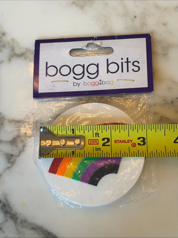 NWT Bogg Bag Bogg Bits Rainbow #155 Charm Accessory Multicolor Rare Gold - Image 3