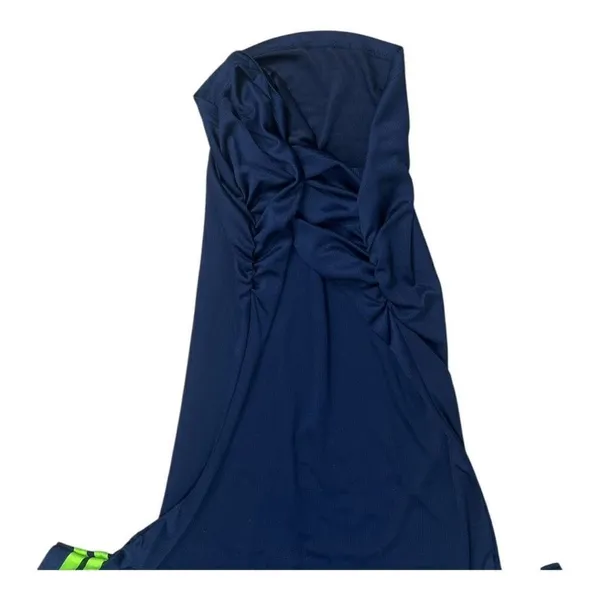 Seattle Seahawks 16 Maternity Blue T-Shirt Size L Rhinestone Short-Sleeve V-Neck - Image 8