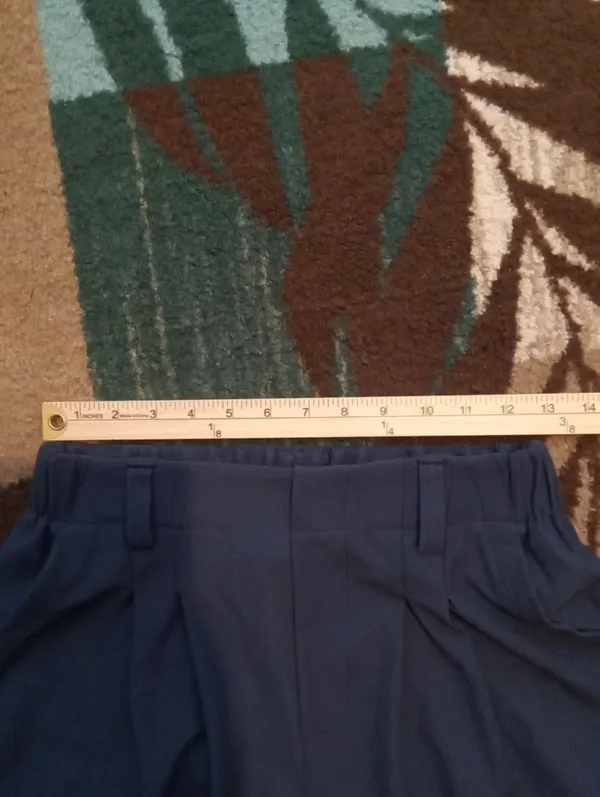 Halara Flex High Waisted Pocket Wide Leg Waffle Work Pants Harbor Ink Womens S/P - Image 7