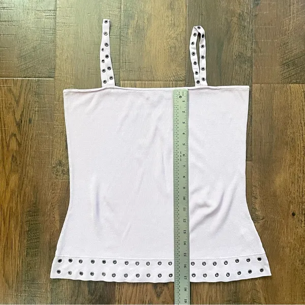 Bisou Bisou Jeans lavender knit tank top, size XL - Image 3