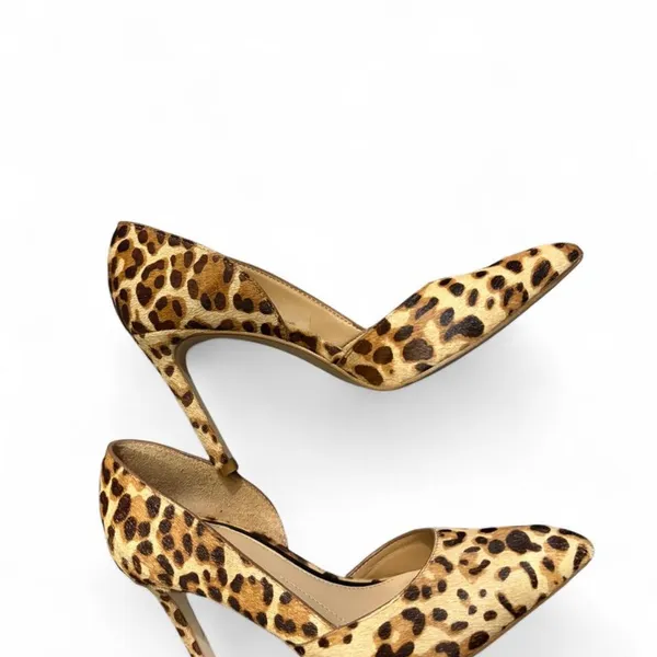 Gianni Bini Leopard Haircalf Stiletto‎ Heels 6.5 Y2K - Image 5