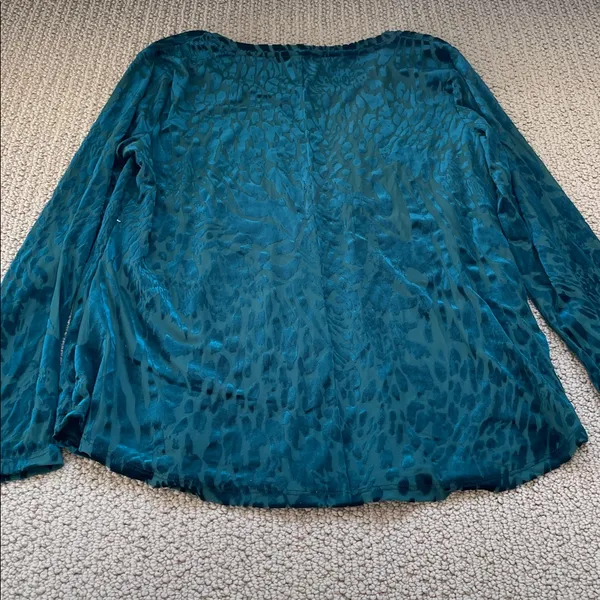 Simply Vera Vera Wang Teal Long Sleeve Top - Image 8