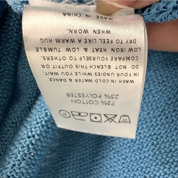 Peppermayo Capri Glow Knit Longline Vest Top Azure Blue Lrg NWT Festival Spring - Image 15