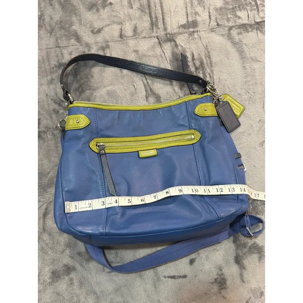 Coach lime green leather Coach Daisy Spectator convertible hobo bag - Image 9