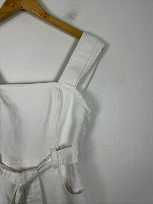 Alice + Olivia White Jean Belted Gorgeous Jumpsuit Women’s Sz 25 - Image 6