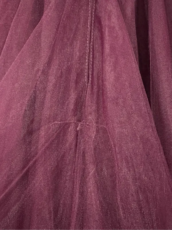 La FEMME 30334 Corset Sheer Bodice Tulle A-Line Gown In Dark Berry 4 FLAW - Image 7
