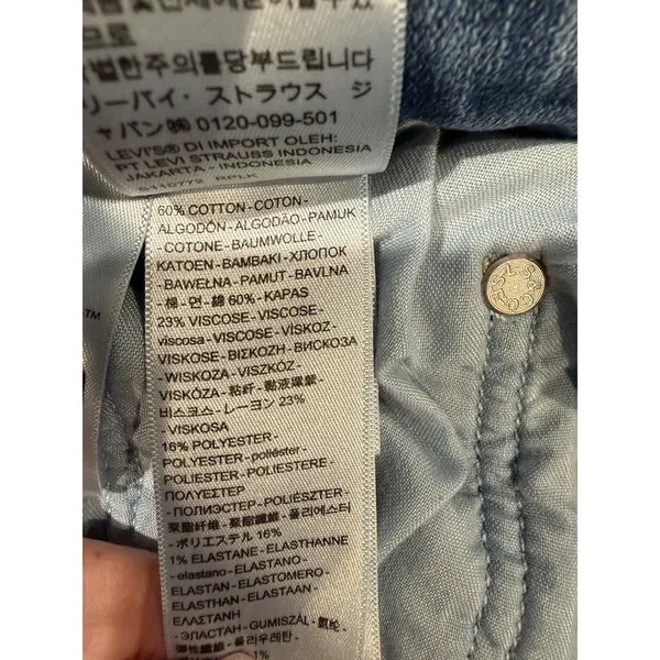 Levi’s 721 Jeans Womens Adult Size 30 Blue Denim Skinny High Rise Stretch - Image 7