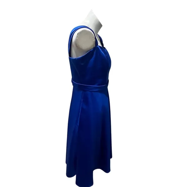 David's Bridal Dress Womens Size 12 Cobalt Blue A-Line Knee Length - Image 7