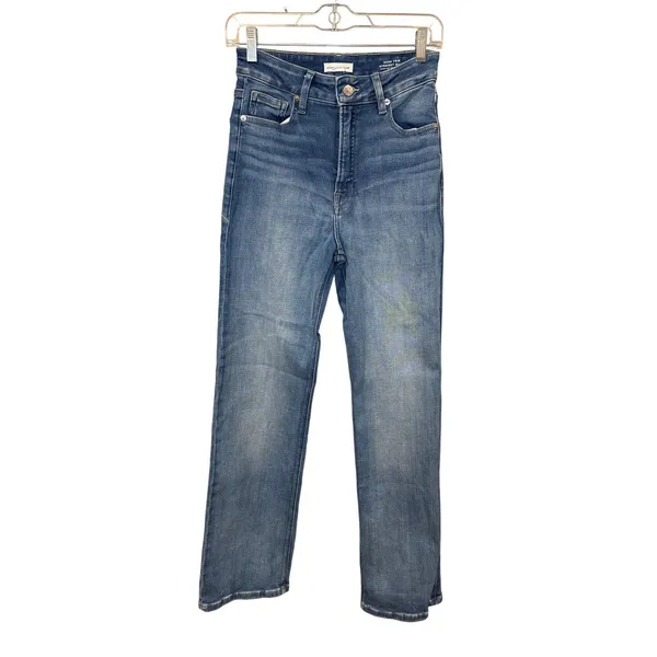 Good American Good True Straight Jeans Super High Rise Blue Indigo1243 Size 2/26 - Image 2