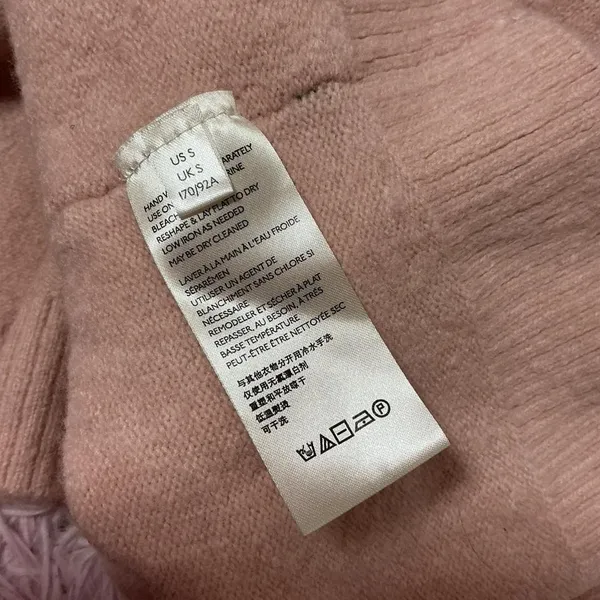 Free People Women's Afterglow Mock Neck Sweater Turtleneck Pullover‎ Pink Knit - Image 5