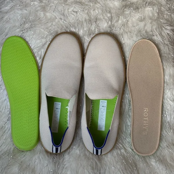 Rothy's Women’s Ivory Beige Slip-On Comfort Flat Sneakers Size W9.5 - Image 15