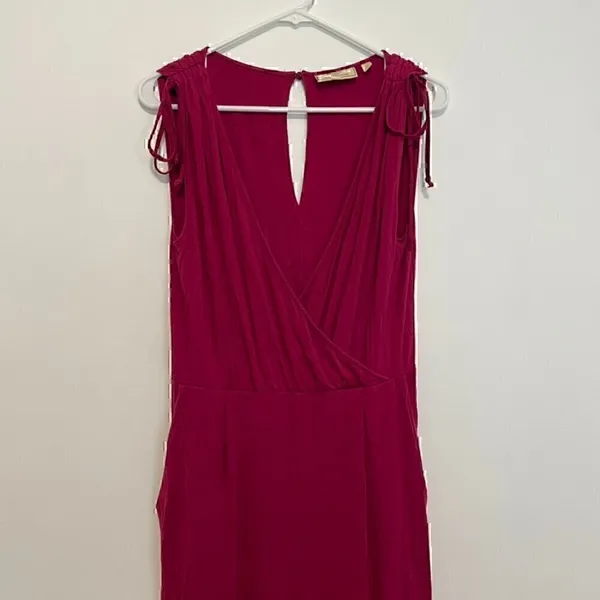 MOULINETTE SOEURS ANTHROPOLOGIE ANTHRO Alisande Jumpsuit Pink Crop Ankle NO BELT - Image 5