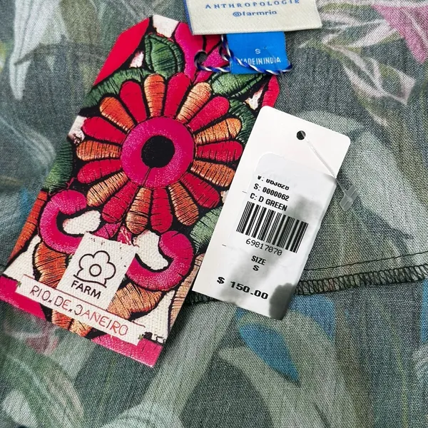 Anthropologie Farm‎ Rio Foliage Jungle Cutout Cover-Up In Dark Green Size Small - Image 10
