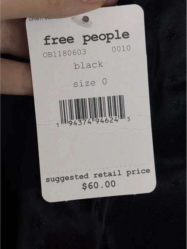 Free People Starstruck Black Satin Jacquard Star Ruffle Wrap Mini Skirt NWT 0 - Image 4