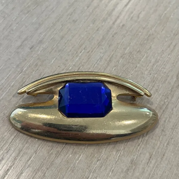Vintage M Jent Brooch Blue - Image 2