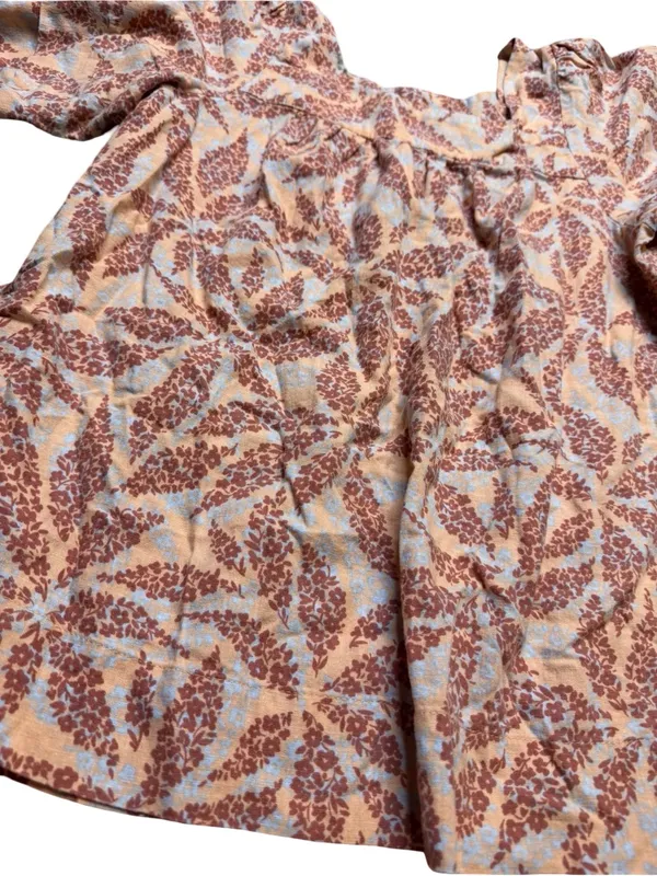 ✨🌸 ECOTHREADS Linen Blend Puff Sleeve Floral Peasant‎ Top Medium 🌸✨ - Image 3