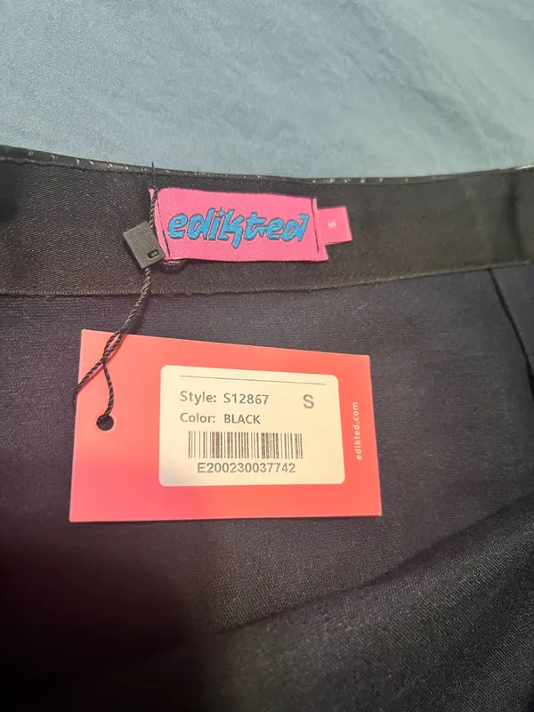 Edikted Skirt Mini Black Leather NWT - Image 2