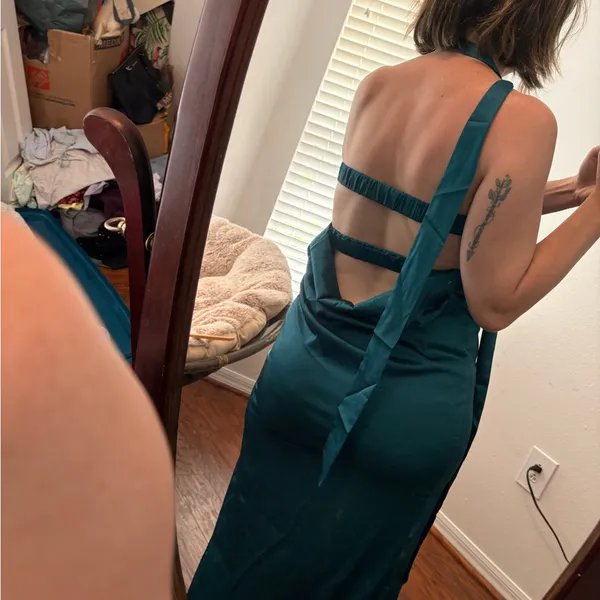 Hello Molly Trend lover Satin Strapless Dress - Image 5