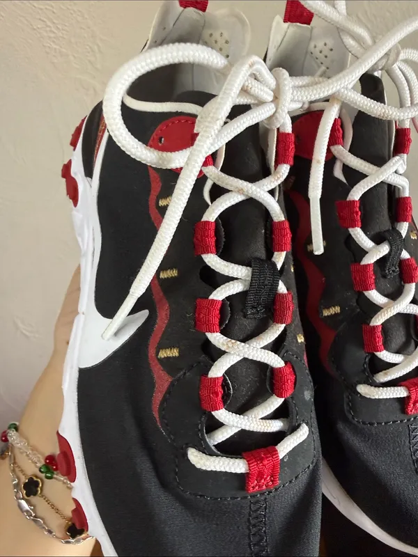 Nike React Element 55 Black Red White Sneakers Women’s 6 - Image 3