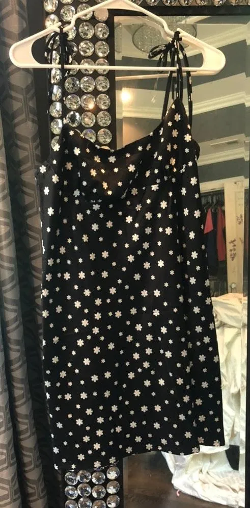 Princess Polly Black Floral Mini Dress - Image 3