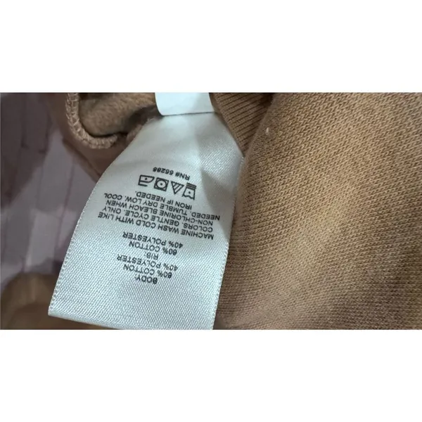 Express Small Womens Sweatshirt Crewneck Long Sleeve Tan Casual Pullover Top‎ - Image 4
