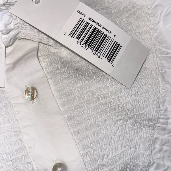NWT French Connection Organic Cotton Rhodes Poplin Smock Top Blouse - Image 9
