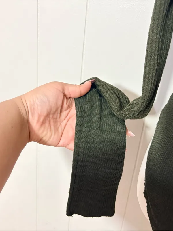 Free People We The Free Catalina Thermal Top Olive Green Long Sleeve XS - Image 6