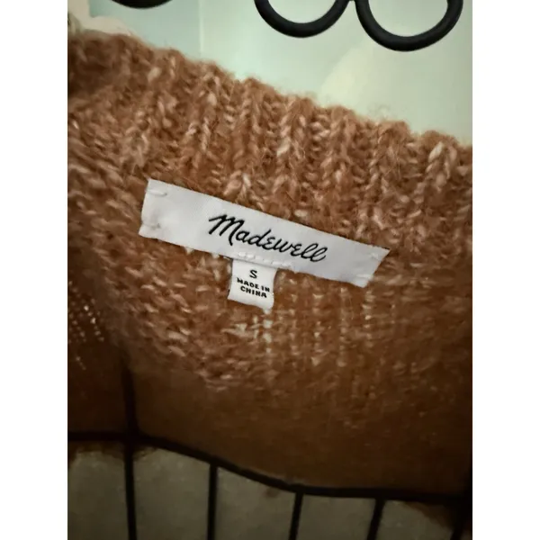 Madewell S Striped Baxter Tunic‎ Sweater Oversized Alpaca Blend Knit Crewneck - Image 5