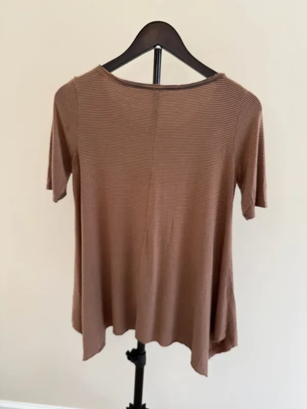 American Eagle Soft & Sexy Striped Tunic Size M Brown - Image 3