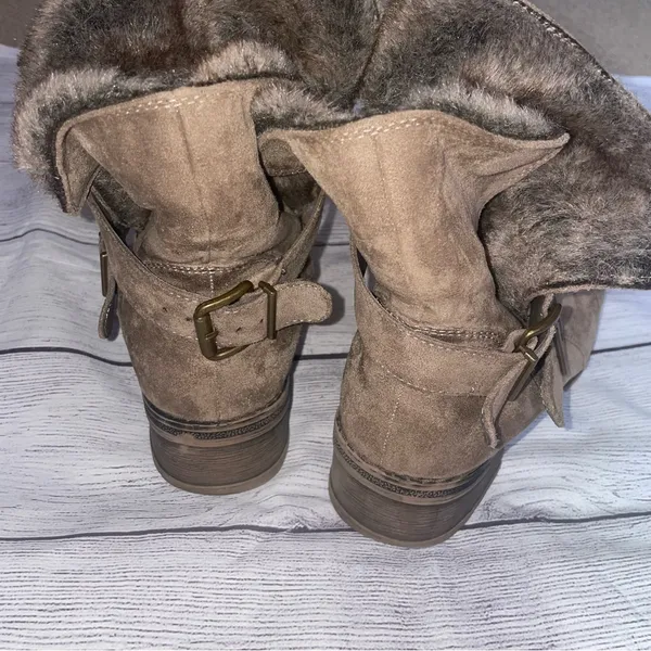 Sonoma Faux Fur Women's Tan Ankle Boots - Image 6