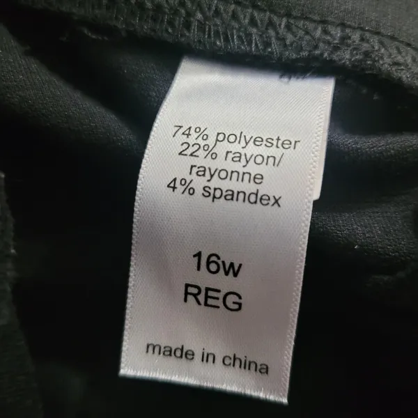 Maurices Women’s Size 16 Black Casual Pants Regular Fit Straight Leg Workwear - Image 7