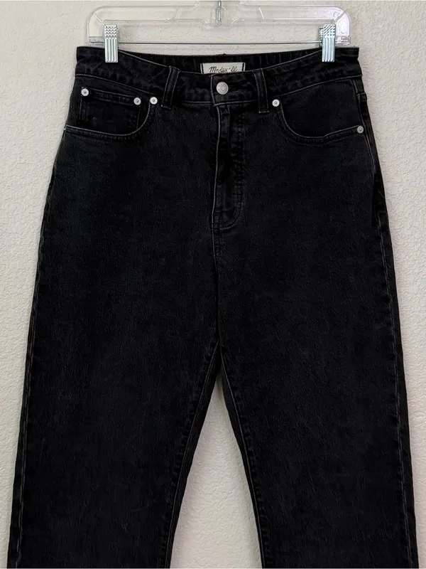 Madewell Black Curvy 90's Straight Women's Jeans, Size 29 - Image 3