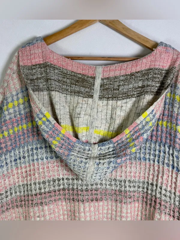Daily Practice Anthropologie Women M/L Hooded Open Knit Poncho Sweater Oversized - Image 10