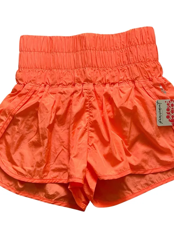 Free people movement “the way home” high rise smocked waistband shorts papaya XS - Image 3