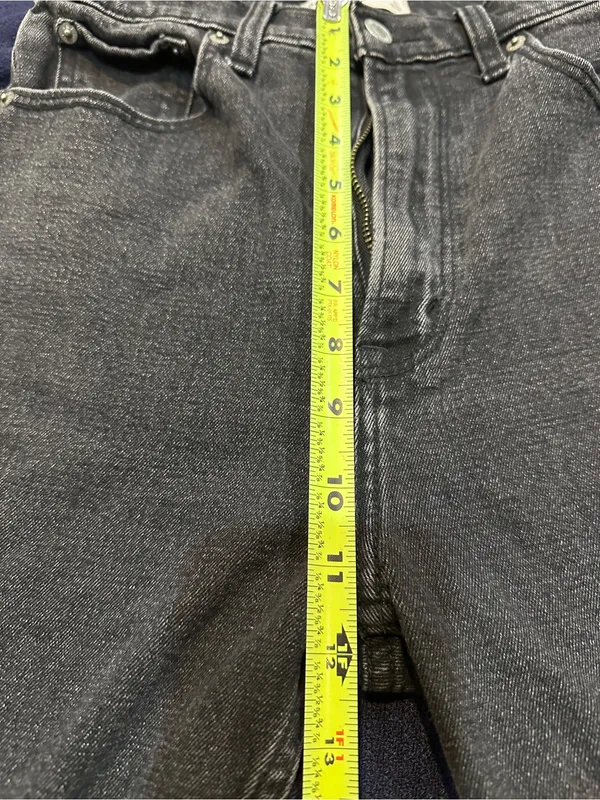 Black Washed Straight-Leg Jeans - Image 5