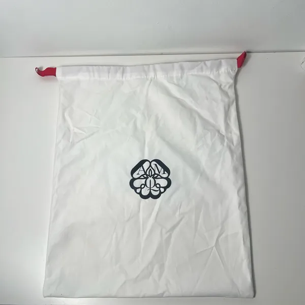 Alexander McQueen AMQ Authentic Large White Cotton Purse Bag Shoe Dustbag - Image 3