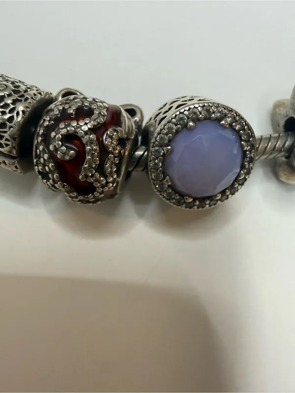 Authentic Pandora Sterling Silver Bracelet with Charm - Image 5