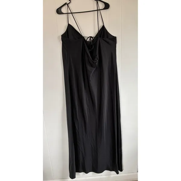 NWT Old‎ Navy The Occasion Black Satin Cowl Neck Maxi Dress XXL Tall Open Back - Image 9