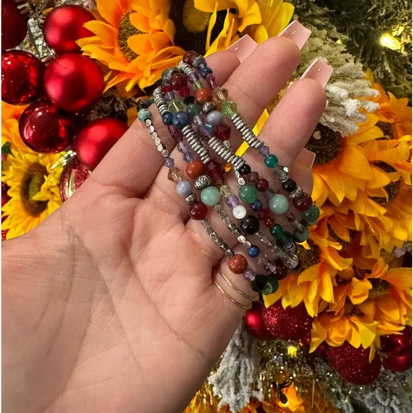 .925 sterling and crystal world handmade bracelet ✨ - Image 4