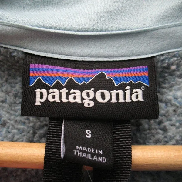 Patagonia Better Sweater 1/4 Zip Pullover Top Light Blue Gray - Image 7